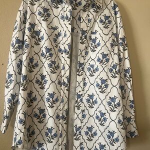 Floral Patterned Button-Up Shirt